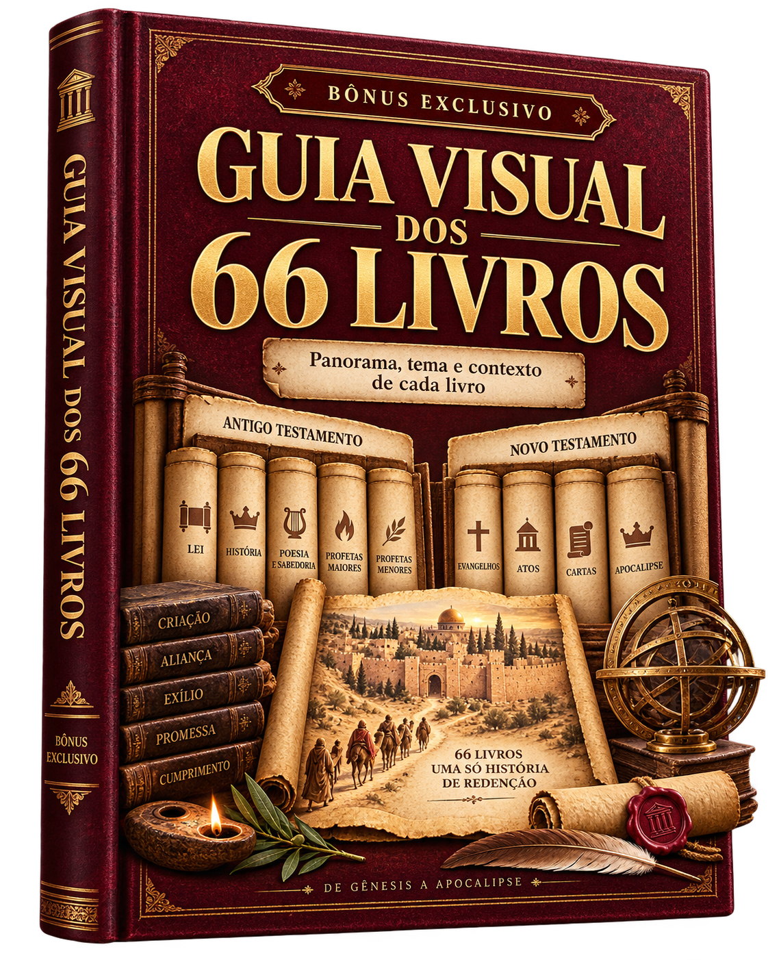 Capa do bônus Guia Visual dos 66 Livros