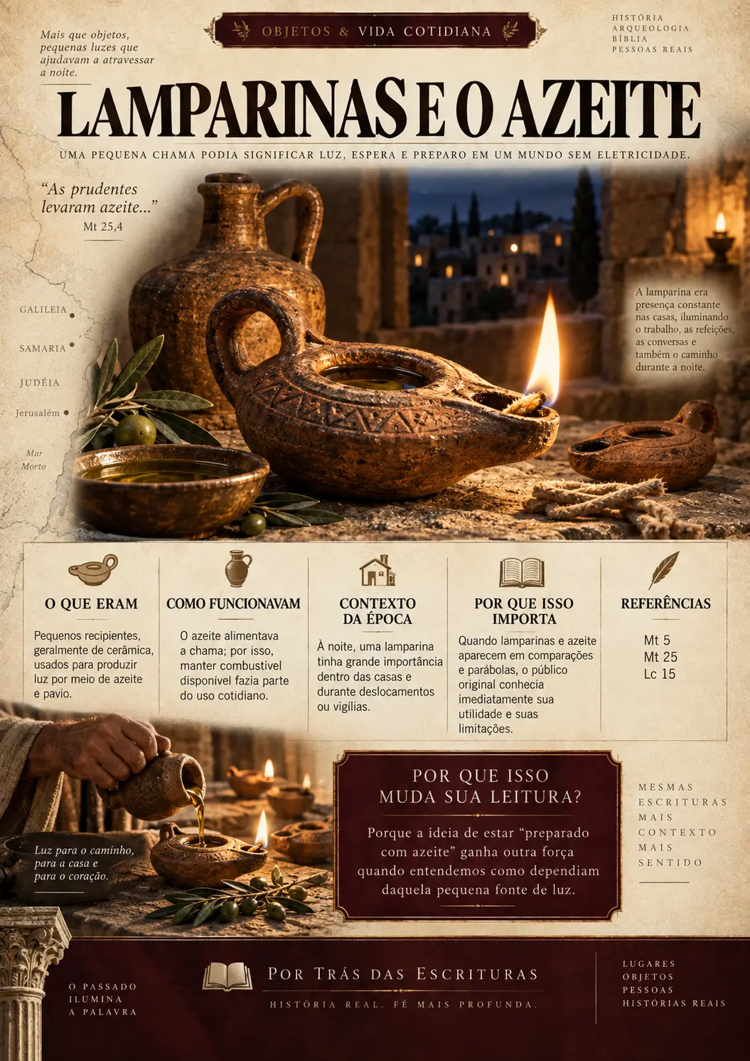 Ficha visual: Lamparinas e o Azeite