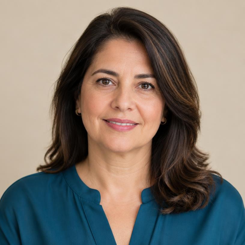 Retrato ilustrativo de Lúcia F.